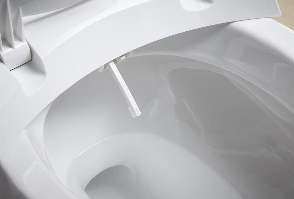 Purewash M300 Elongated Manual Bidet Toilet Seat, Non-Electric Bidet with Adjustable Bidet Sprayer