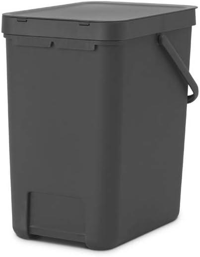 Brabantia Sort & Go Plastic Recycling Bin, 6.6 Gallon