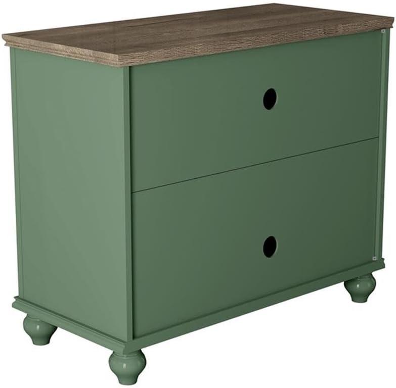 LIVILAND 38" Vintage Style Wood Kitchen Accent Buffet Sideboard Cabinet - Green