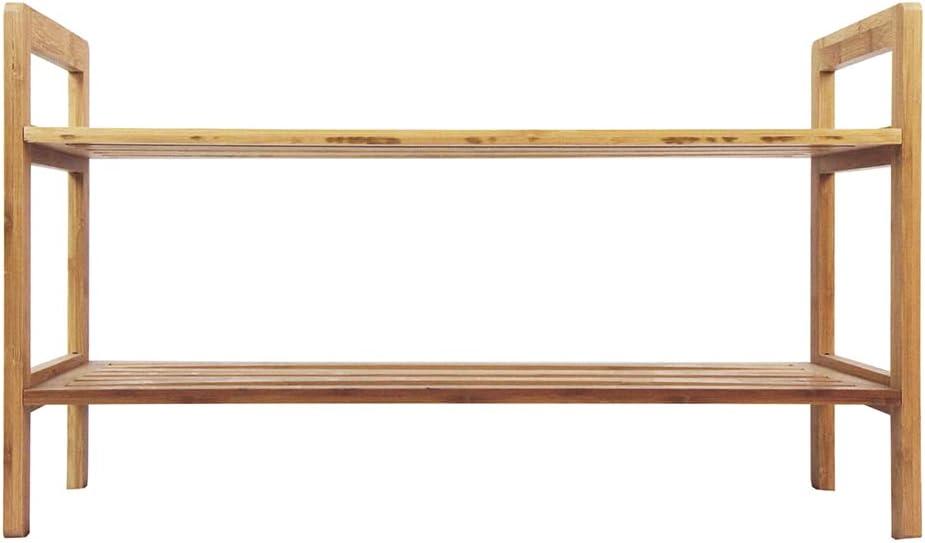 Oceanstar 2 Tier Bamboo Shoe Rack, Brown