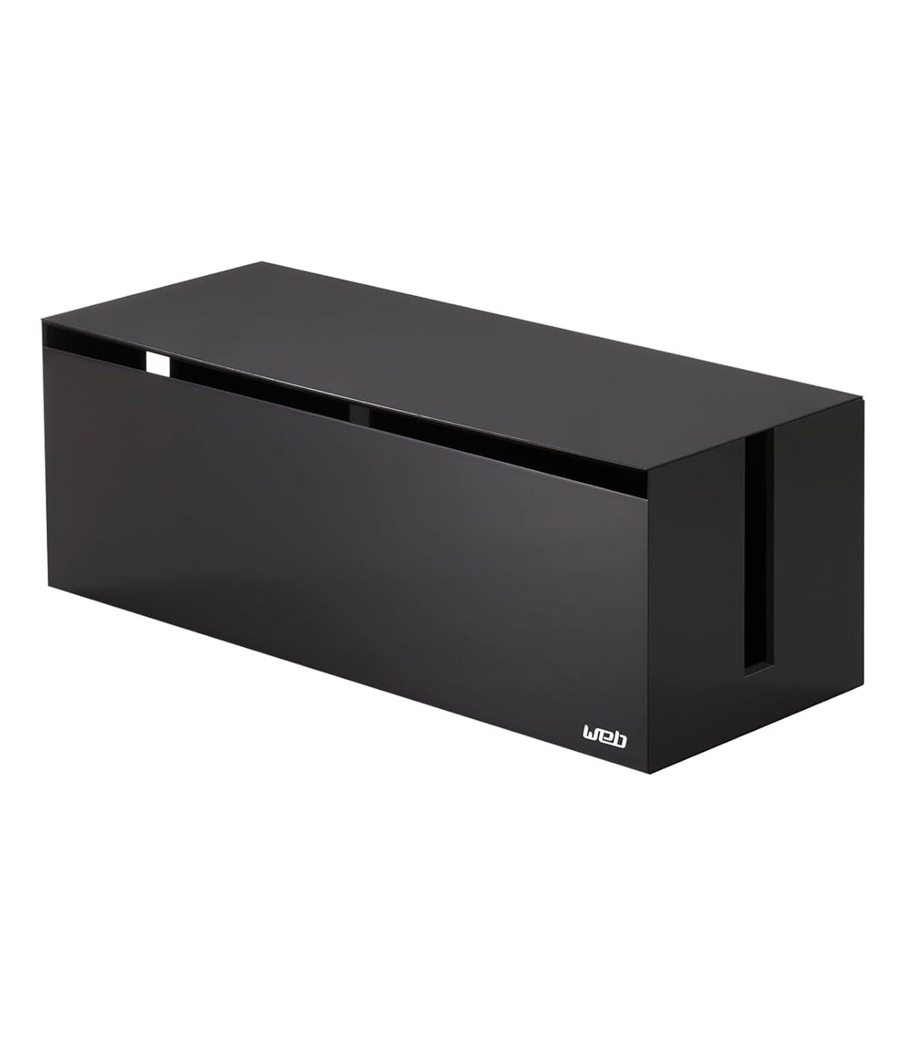 Yamazaki Home Cable Box - Outlet Cord Storage Organizer, Cover Protector, Anti-Slip Rubber Feet
