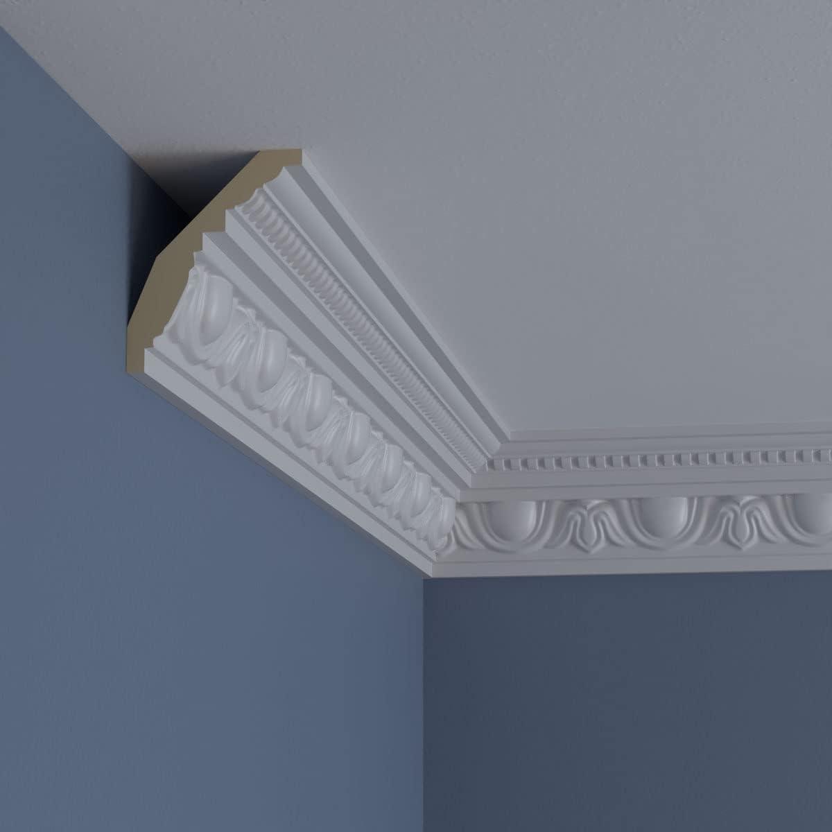 Edinburgh Primed Architectural Crown Moulding 7-ft 10-1/2-in