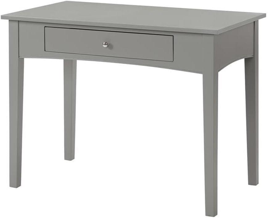 40" Shaker Cottage Desk Gray - Alaterre Furniture: Transitional Style, Pine Frame, Storage Drawer