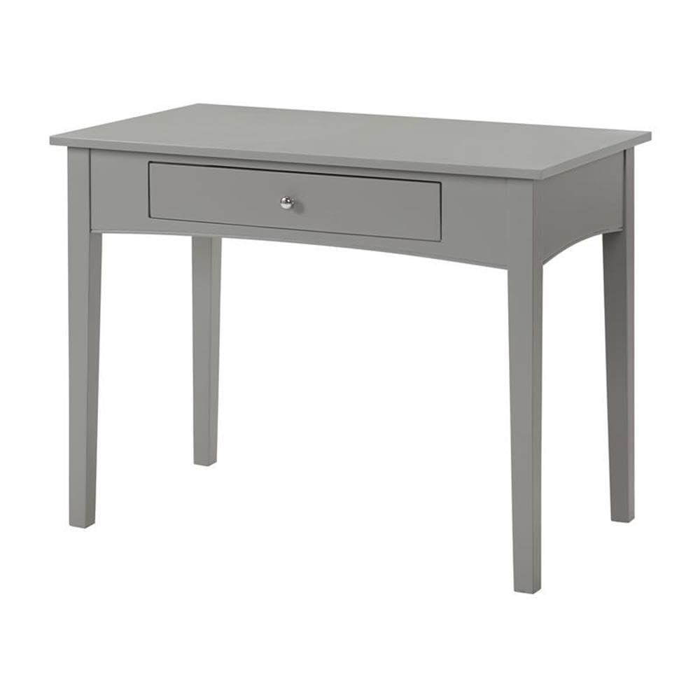 40" Shaker Cottage Desk Gray - Alaterre Furniture: Transitional Style, Pine Frame, Storage Drawer