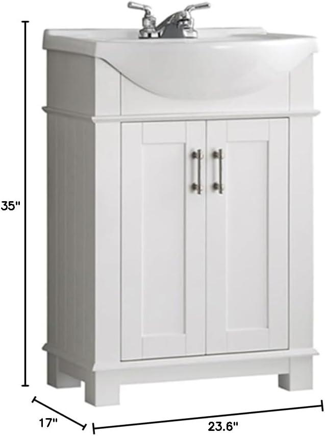 Hartford 24" Freestanding Single Traditional Bathroom Vanity w/ Integrated Sink -Faucet Not Included