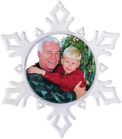 Make Your Own Acrylic Craft Photo Snowflake Ornaments - Pack of 12