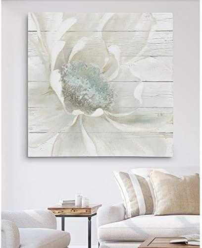 WEXFORD HOME Weathered White Gallery Wrapped Canvas Wall Art, 24x24