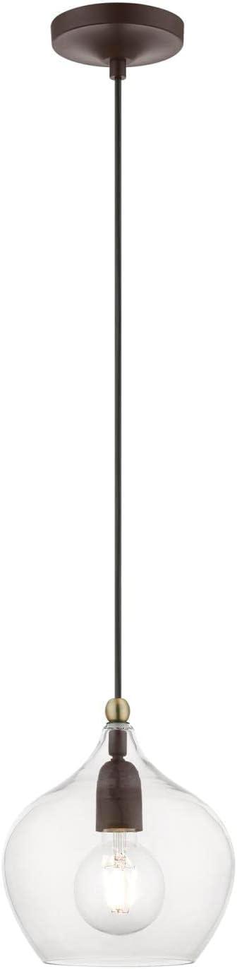 Livex Lighting Aldrich 1 - Light Pendant in  Bronze/Antique Brass