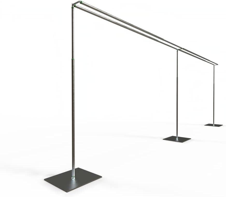 Adjustable Heavy Duty Portable Pipe and Drape Backdrop Kit 10FT x 20FT Double Crossbar Quick Set Up Without Tools for Wedding&Party&Event&Photography&Show&Display (No Drape)