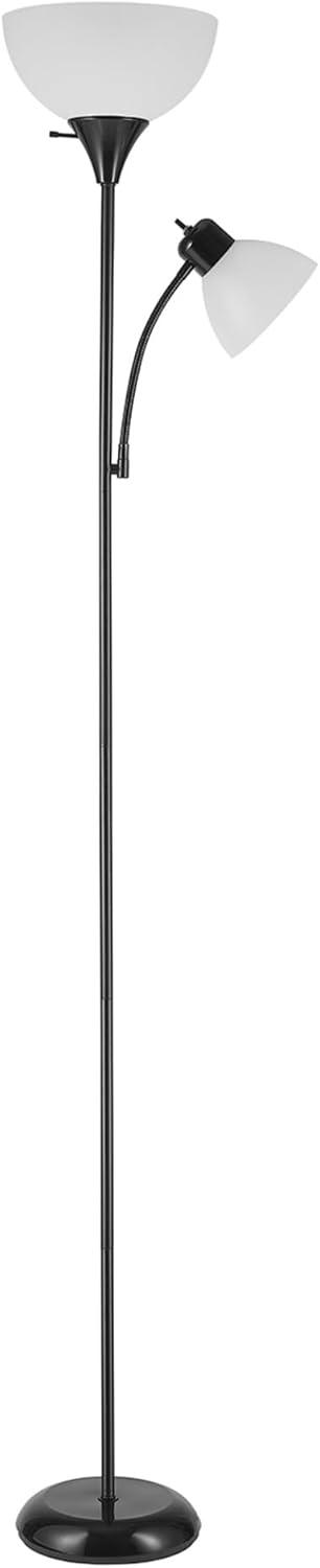 Globe Electric Delilah 72 in. Matte Black Color Torchiere Floor Lamp