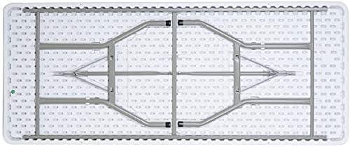 Amazing for less 8ft Folding Table White Plastic Portable Long Foldable Tables Indoor Outdoor Party Picnic Camping Fold Table 8 Foot (4ft, 6ft, 8ft)
