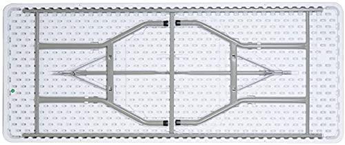 Amazing for less 8ft Folding Table White Plastic Portable Long Foldable Tables Indoor Outdoor Party Picnic Camping Fold Table 8 Foot (4ft, 6ft, 8ft)