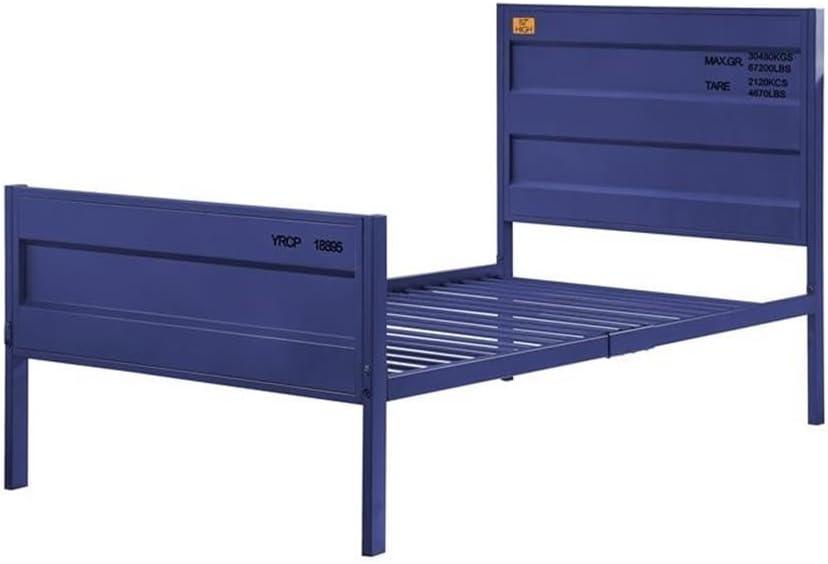 Cargo 79" Full Bed Blue - Acme Furniture: Contemporary Metal, No Box Spring Required