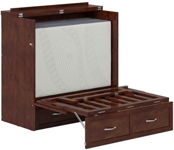 Nantucket Walnut Twin XL Murphy Bed Chest with Drawer