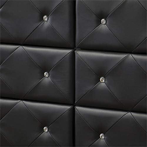 Baxton Studio Luminescence Black Faux Leather Upholstered Dresser