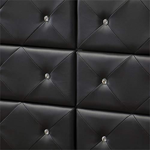 Baxton Studio Luminescence Black Faux Leather Upholstered Dresser