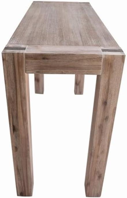 40" Woodstock Acacia Media Console Table Brushed Driftwood - Alaterre Furniture: Rustic Elegance for Home