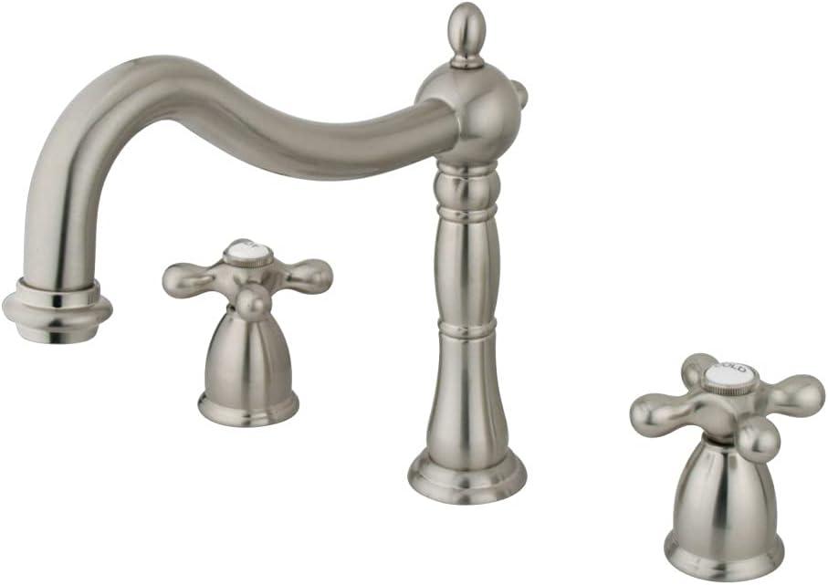 Kingston Brass Heritage Two-Handle 3-Hole Deck Mount Roman Tub Faucet