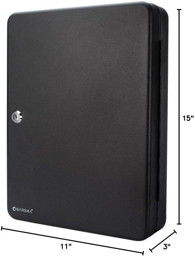 Barska Adjustable Key Cabinet Lock Box with Colorful Key Tag Labels - 48 Position - Key Lock