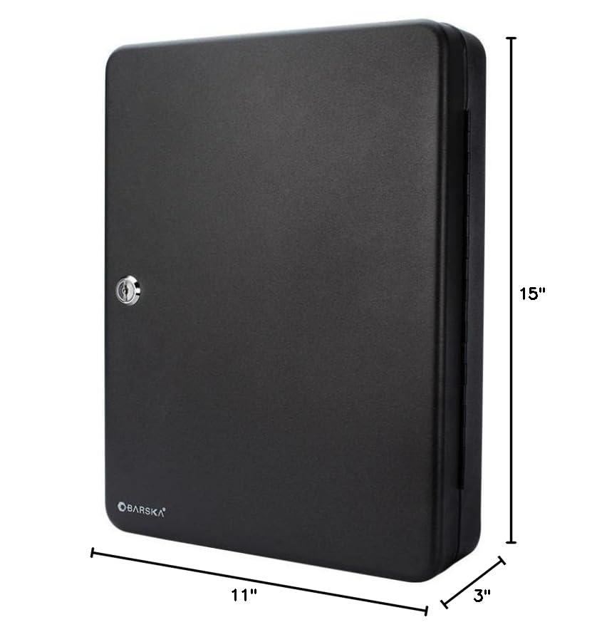 Barska Adjustable Key Cabinet Lock Box with Colorful Key Tag Labels - 48 Position - Key Lock