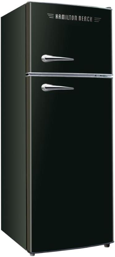Hamilton Beach 7.5 Cu. Ft. Retro Top Freezer Refrigerator, Black