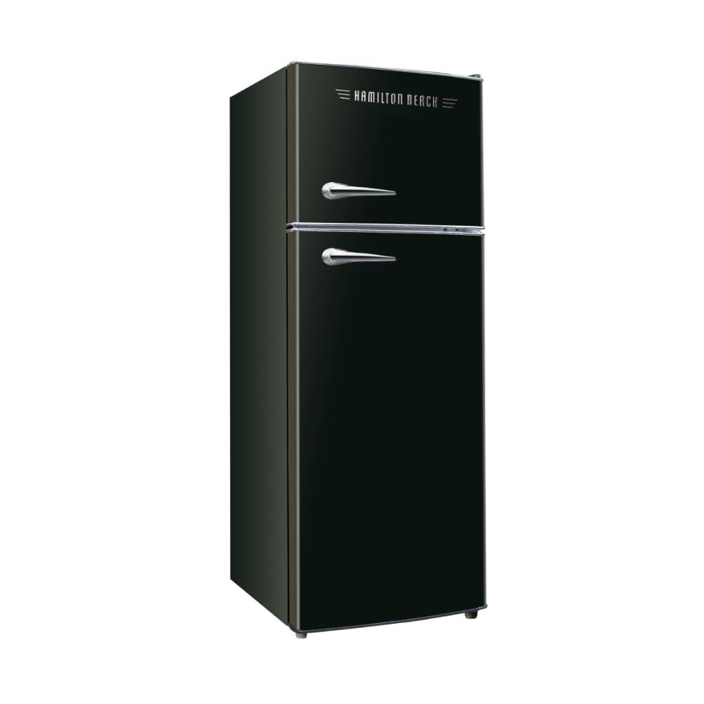 Hamilton Beach 7.5 Cu. Ft. Retro Top Freezer Refrigerator, Black
