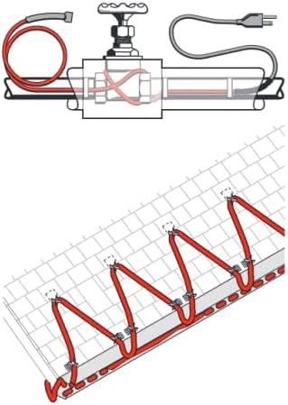 nVent Raychem Black 12 ft FrostGuard Pipe Freeze Protection Cable