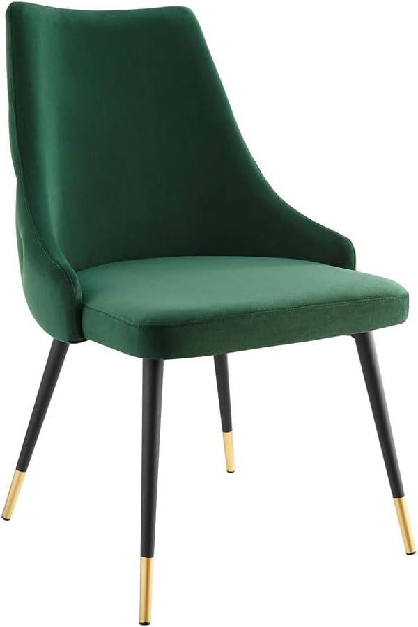 Modway Adorn 17.5" Tufted Performance Velvet Dining Side Chair in Green