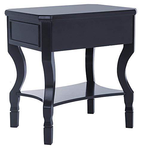 Alaia 1 Drawer Nightstand - FOX6275 - Navy - Safavieh Couture