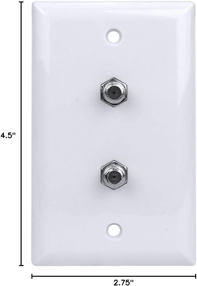 Skywalker Signature Series, Wall Plate W/Dual F-81, White