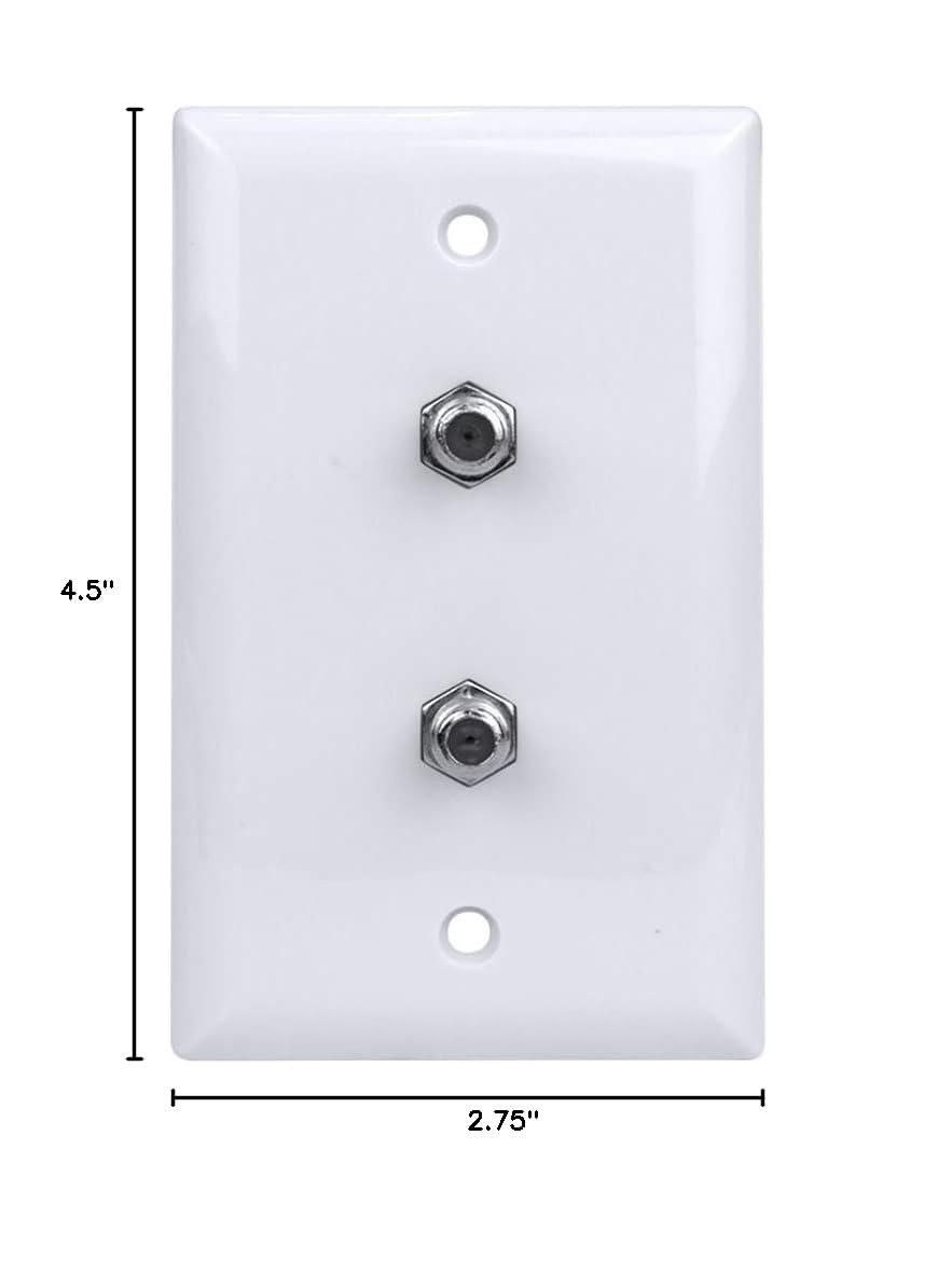 Skywalker Signature Series, Wall Plate W/Dual F-81, White