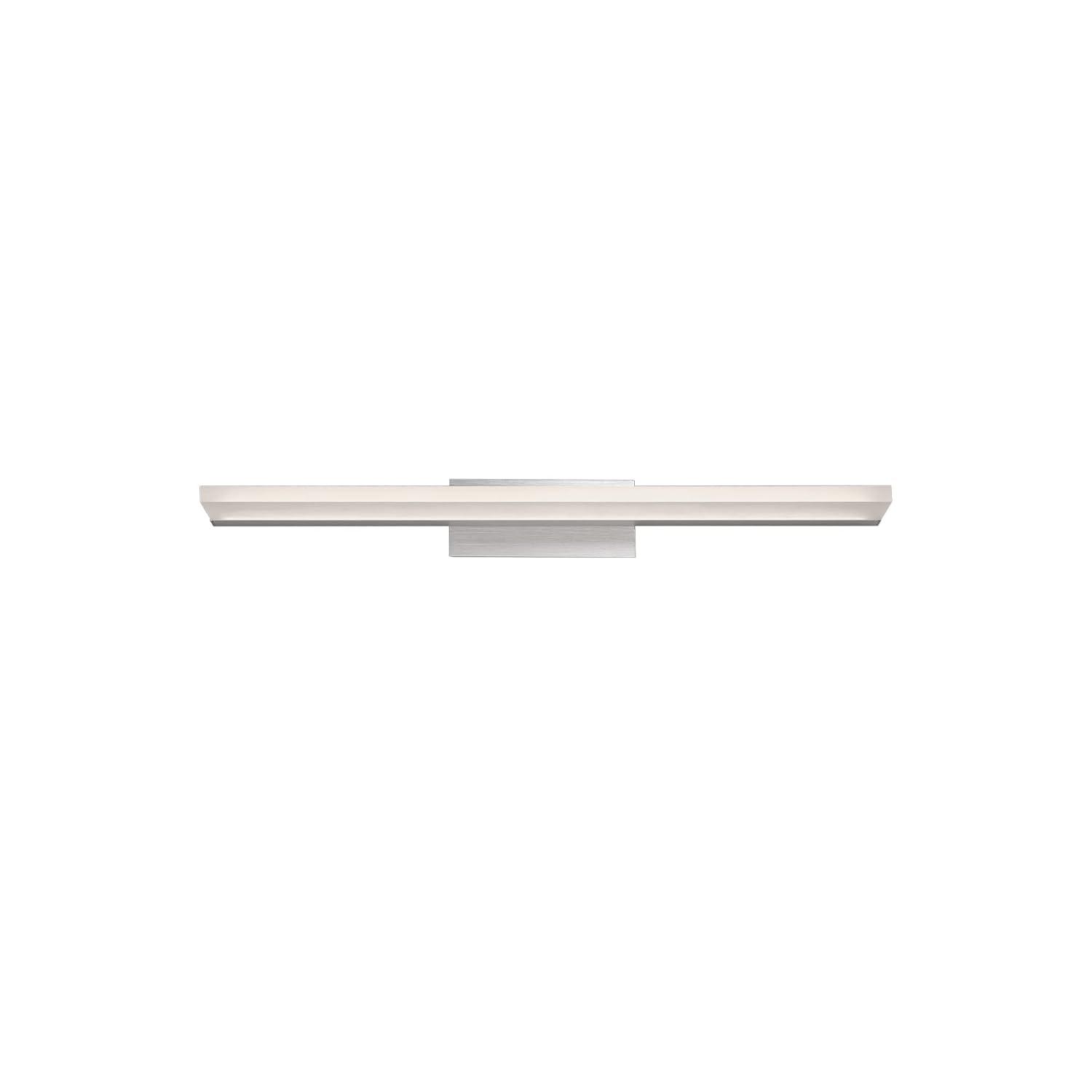 WAC Lighting Level 24" 1-Light LED 3500K Aluminum Bathroom Vanity Light in Gray