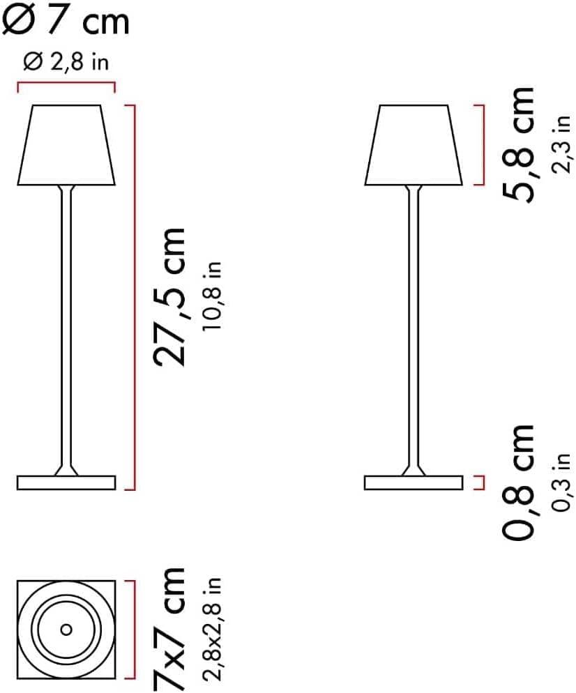 Rust Corten Cordless Adjustable Outdoor LED Table Lamp