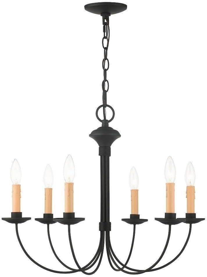 Livex Lighting Heritage 6 - Light Chandelier in  Black