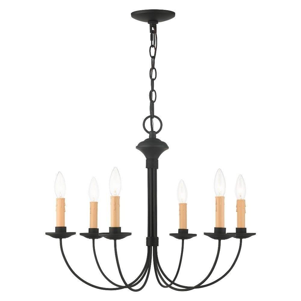 Livex Lighting Heritage 6 - Light Chandelier in  Black