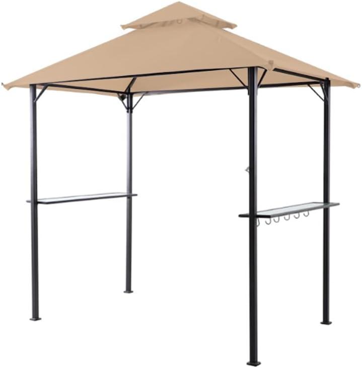 Beige Whisper Polyester Replacement Canopy for Grill Gazebo