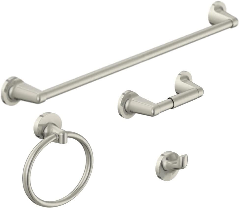 Alta Bay 4-Piece Bathroom Hardware Accessory Kit in Polished Chrome