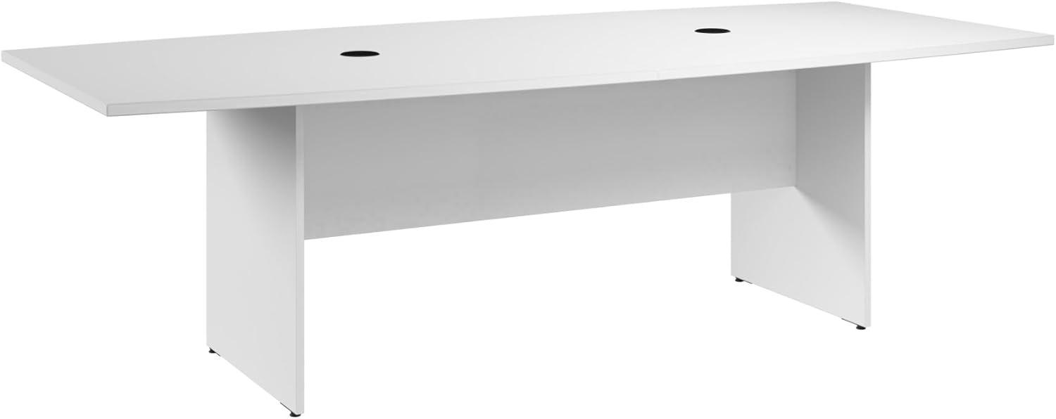 BBF 96W x 42D Boat Shaped Conference Table with Wood Base