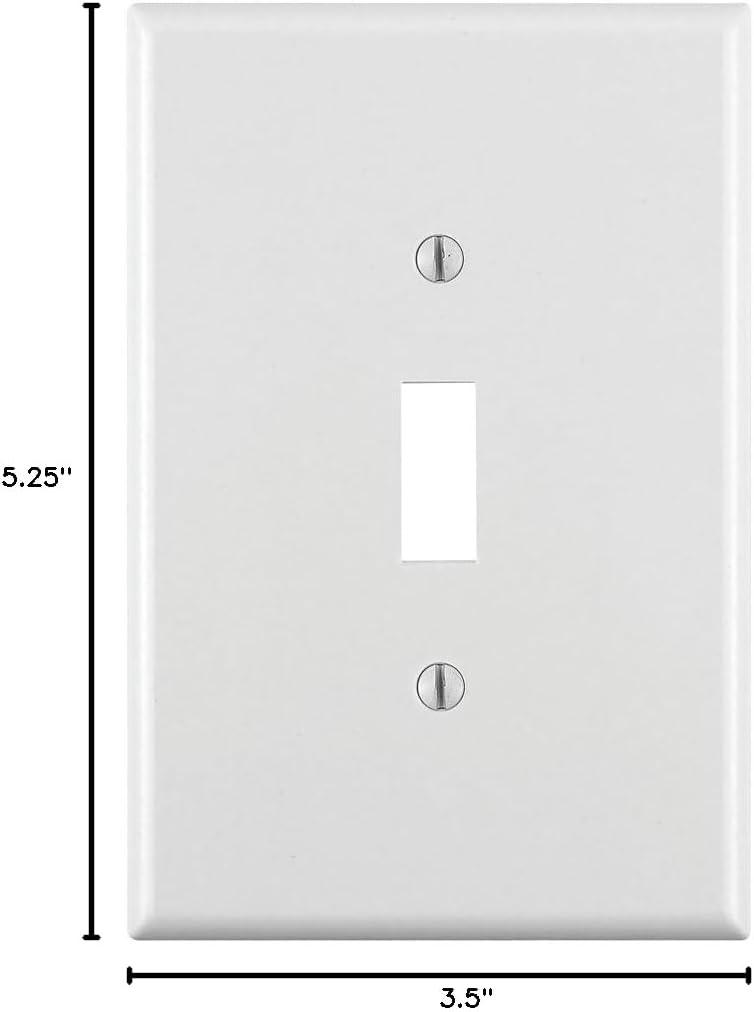 Leviton White 1 gang Thermoset Plastic Toggle Wall Plate 1 pk