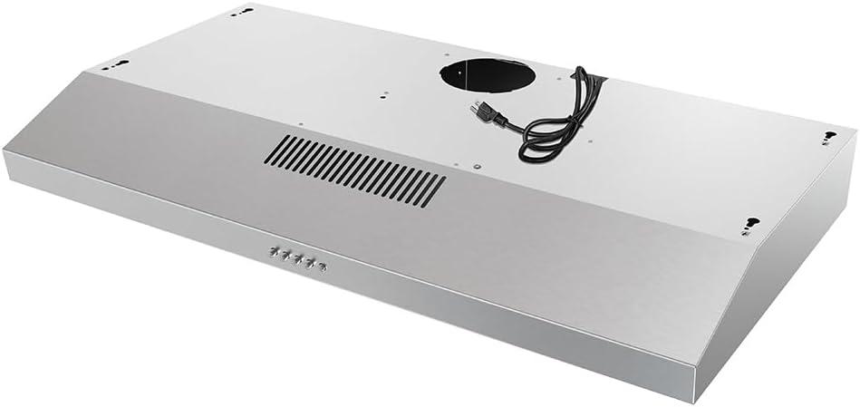 Streamline Lagundo 36" 80 Cubic Feet Per Minute Ducted Under Cabinet Range Hood with Mesh Filter and Light Included