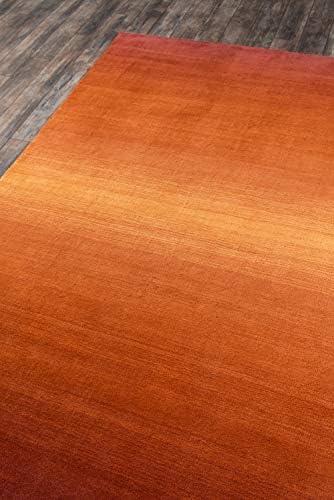 Metro Rectangular Wool Rug in Paprika Fade - MT-12 (2 ft. 3 in. x 3 ft. 9 in. Rectangle)