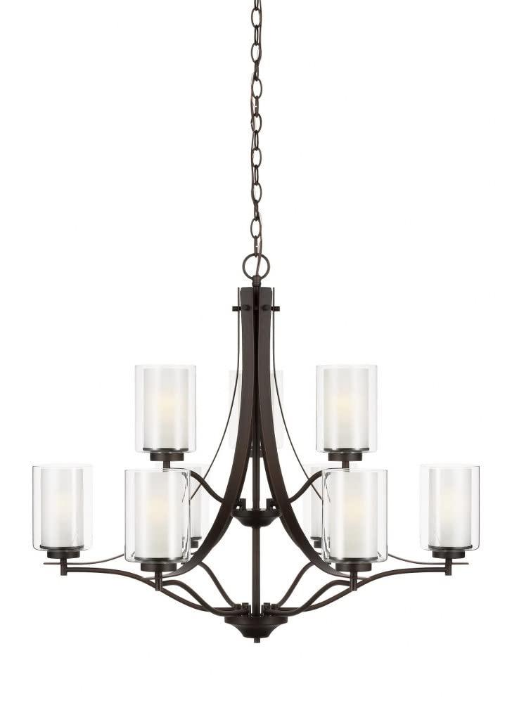 Elmwood Park Brushed Nickel 9-Light Empire Chandelier