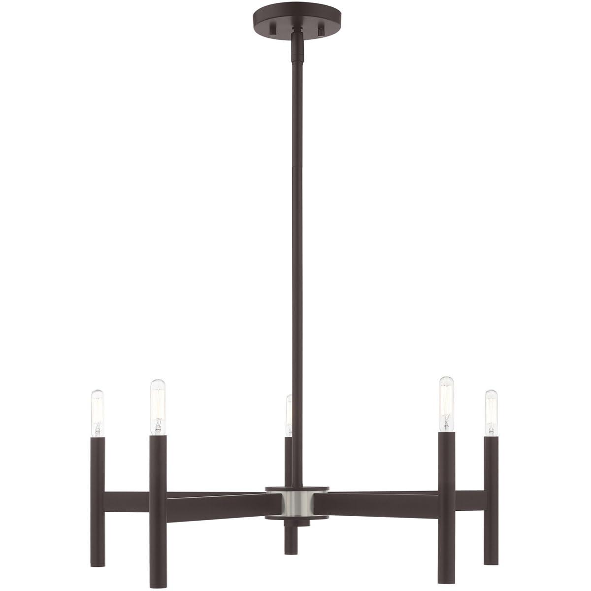 Livex Lighting Copenhagen 5 - Light Chandelier in  Bronze