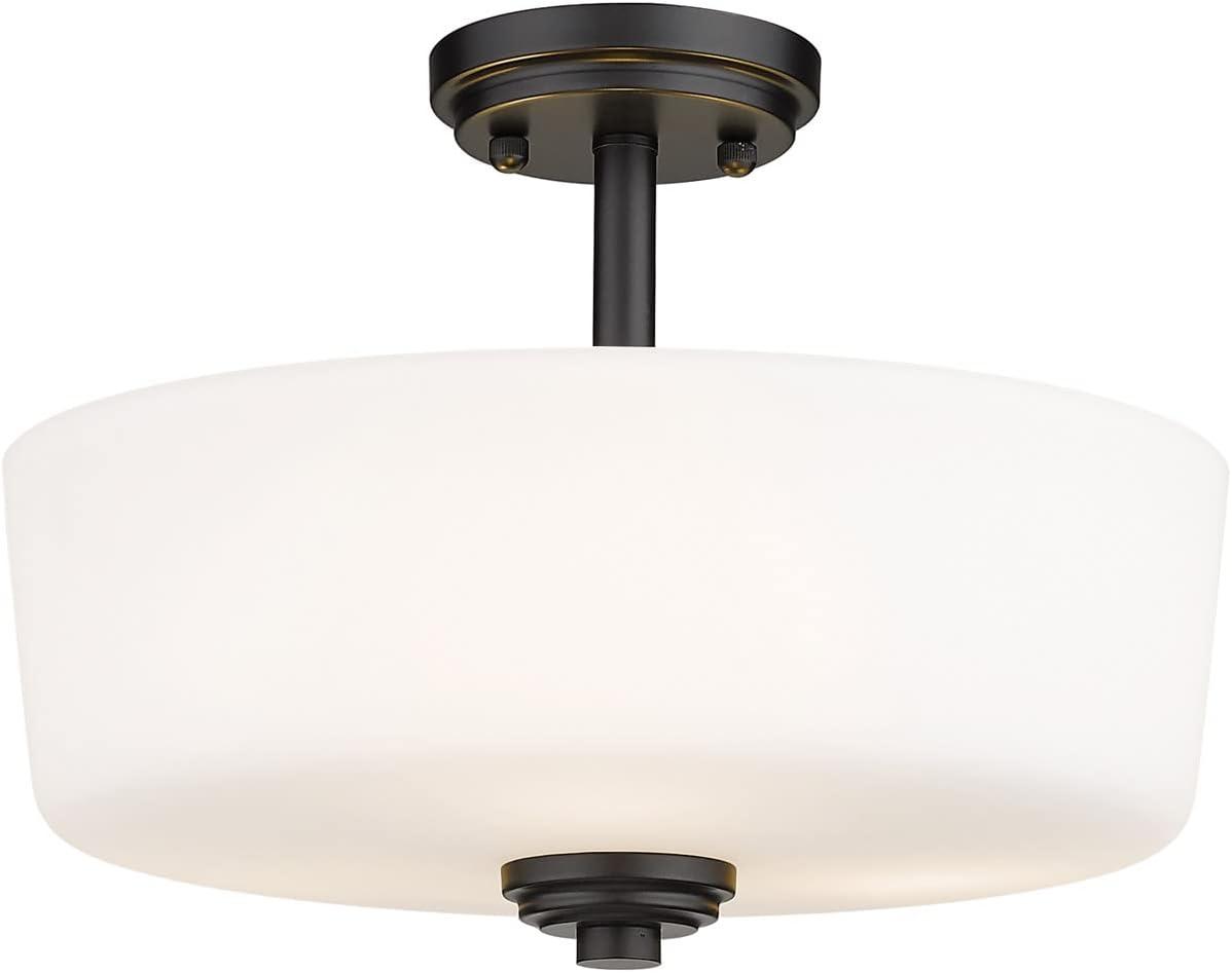 Z-Lite Arlington 3 - Light Semi-Flush Mount in  Matte Black
