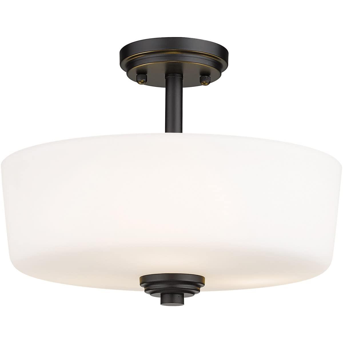 Z-Lite Arlington 3 - Light Semi-Flush Mount in  Matte Black