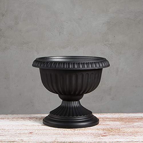 Novelty Grecian Urn, Black, 18 Inch Diameter x 14.5 Inch Height