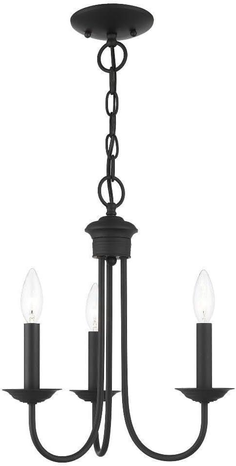 Livex Lighting Estate 3 - Light Chandelier in  Black