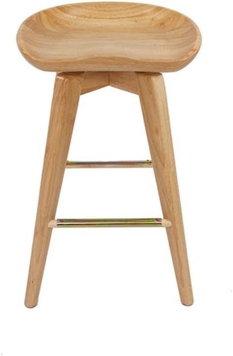 24" Bali Swivel Counter Height Barstool Hardwood/Natural - Boraam: Flared Legs, Backless Design