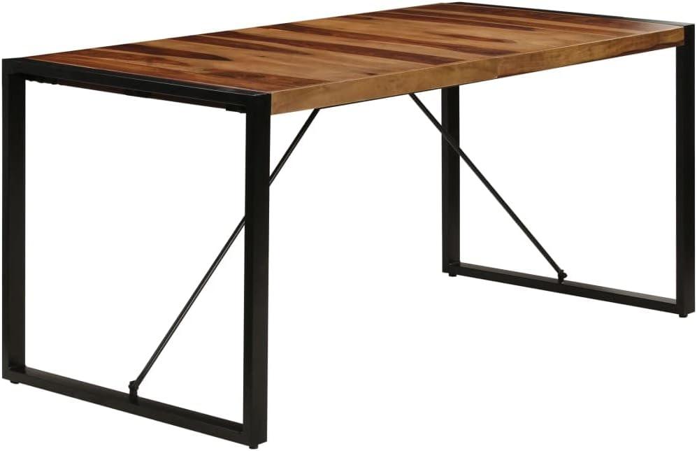 Sheesham Wood Industrial Dining Table 63"x31.5"x29.5"