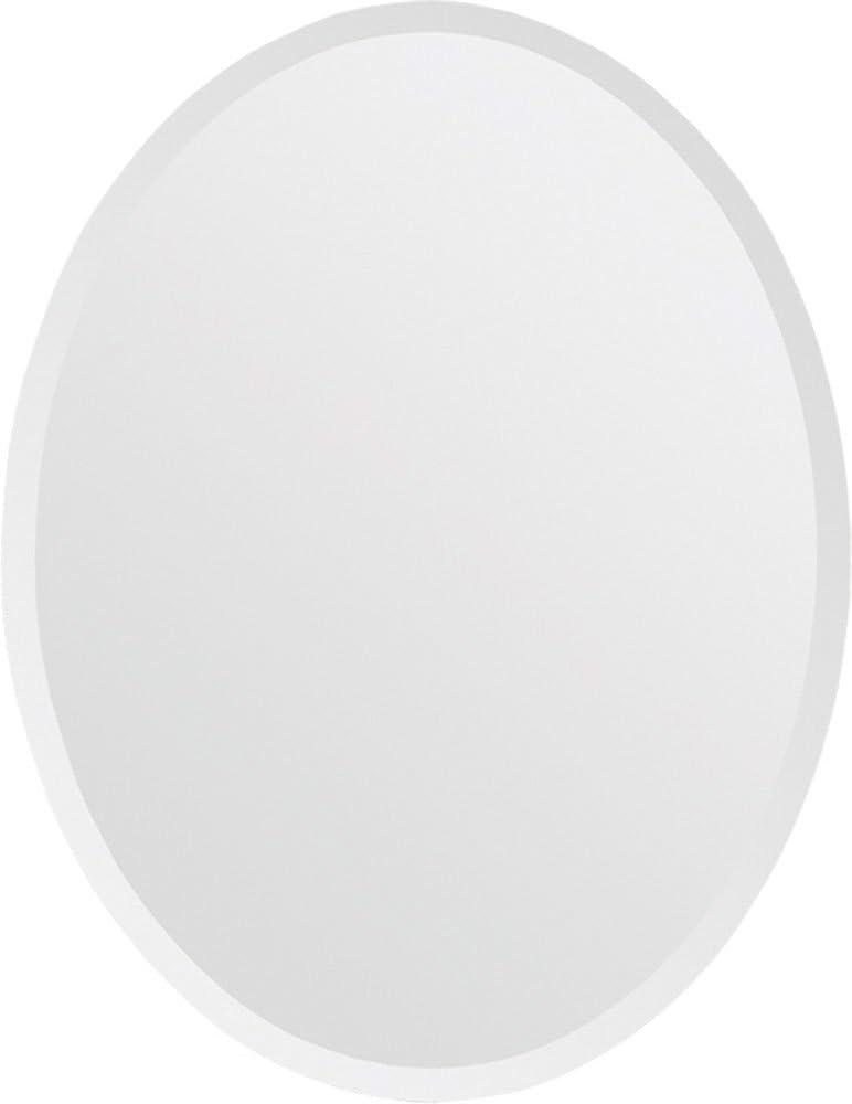 Frameless Oval Beveled Edge Bathroom Vanity Mirror